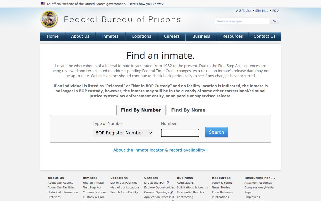 Federal inmate locator distinguished from Roane County arrest records