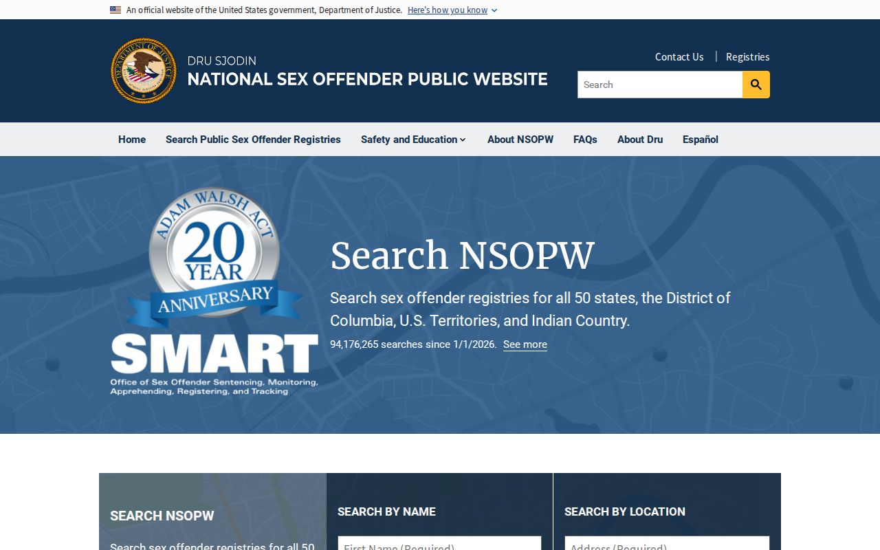 National registry layer for a Roane County sex offender lookup